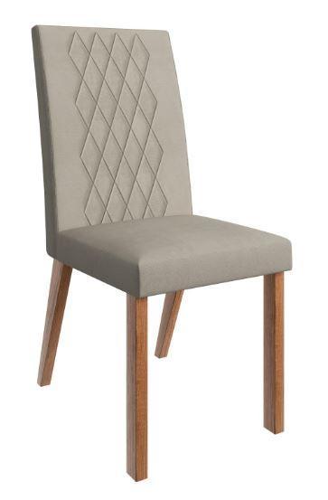 CJ 2 CADEIRAS ZAMARCHI CANELA ESTOFADA - L: 45 X P: 49 X A:101 - TEC: JOLI CREME -REF25