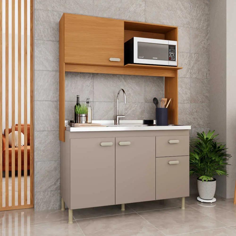 COZINHA INDEKES VENETO A:190XL122XP:052 - FREIJO CAMURÇA