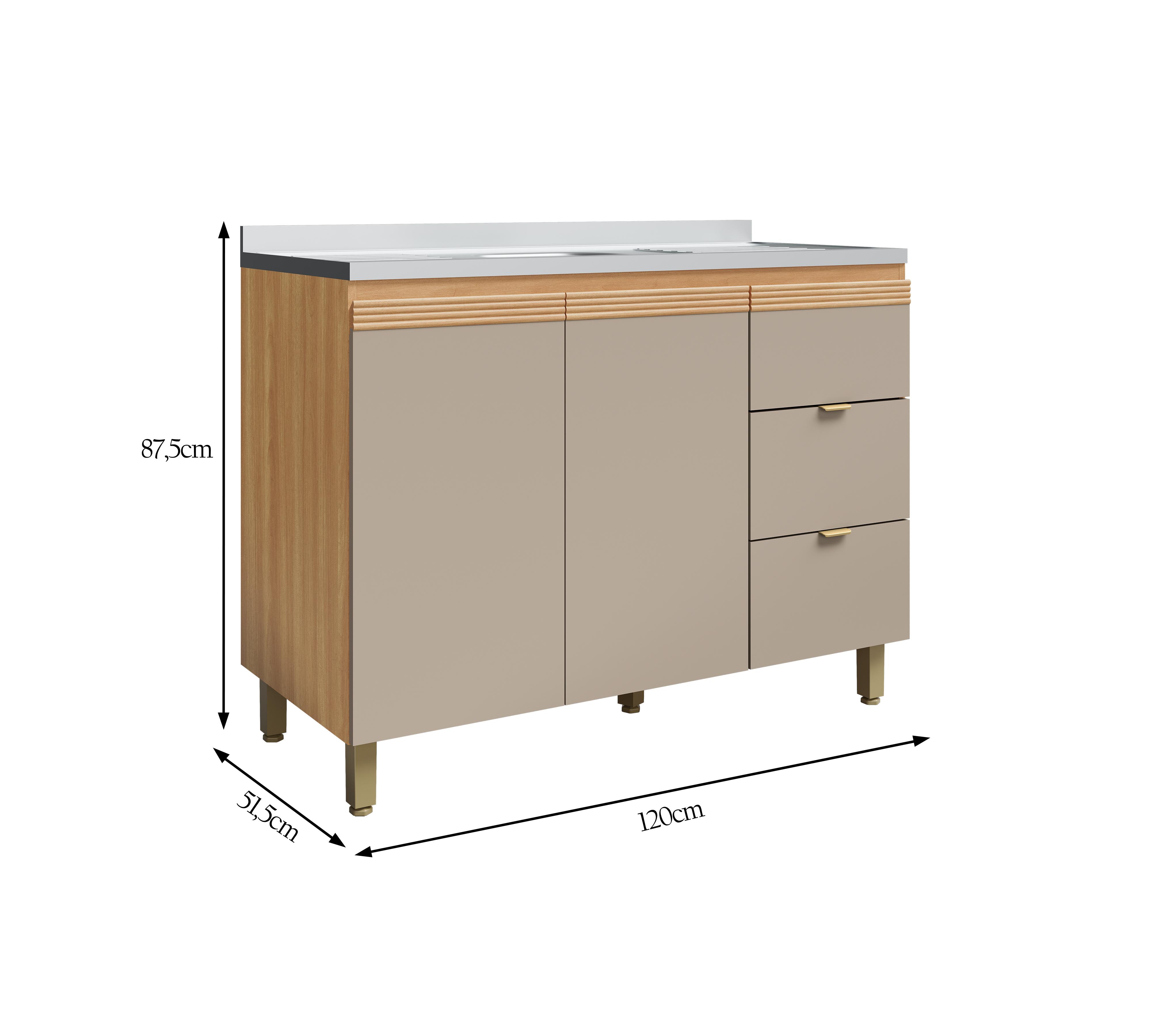 BALCAO MOVEIS SUL ELEGANCE 120CM - TAUARI/AVELA 5702TAV