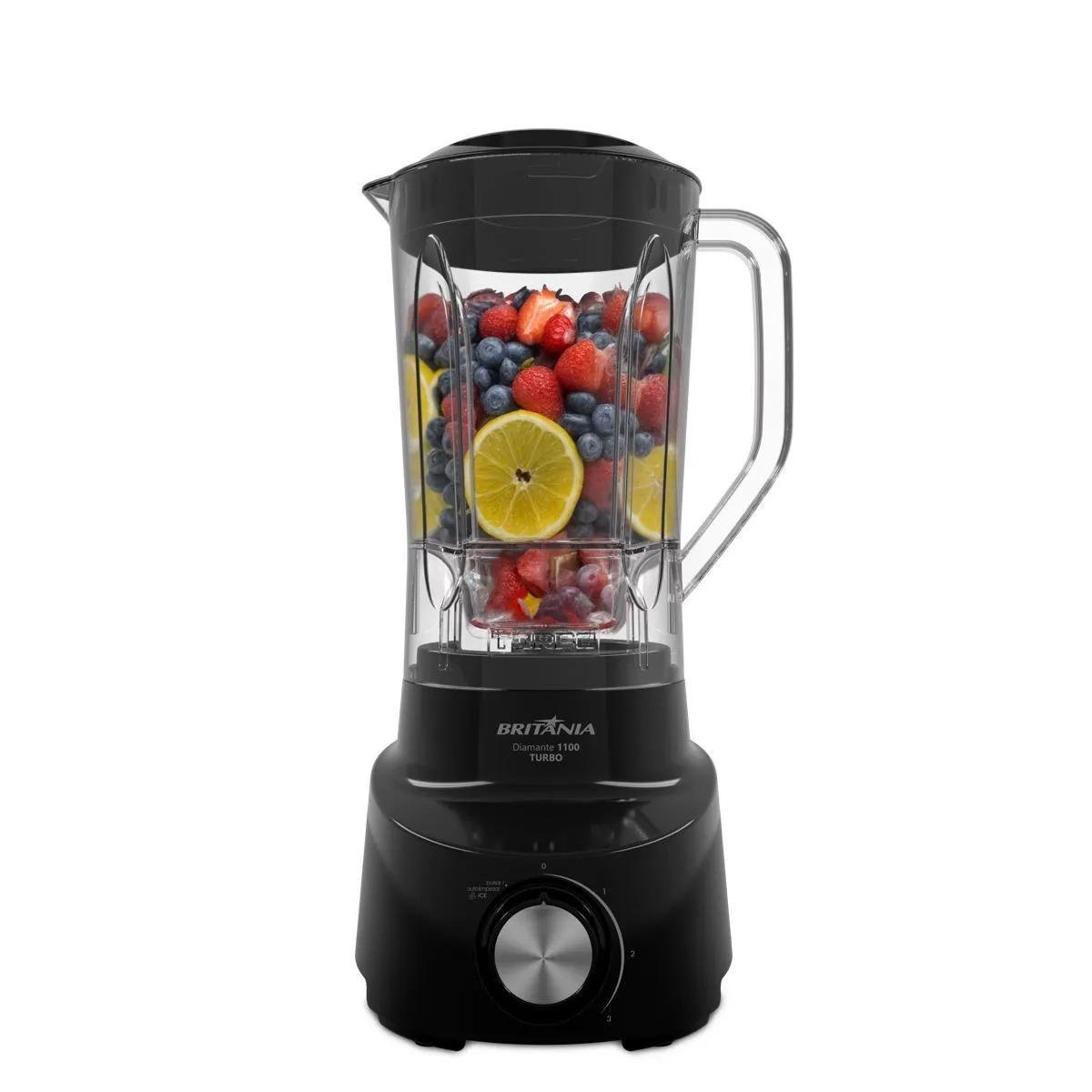 LIQUIDIFICADOR BRITÂNIA 2,6L 4 VELOCIDADES DIAMANTE 1100 220V