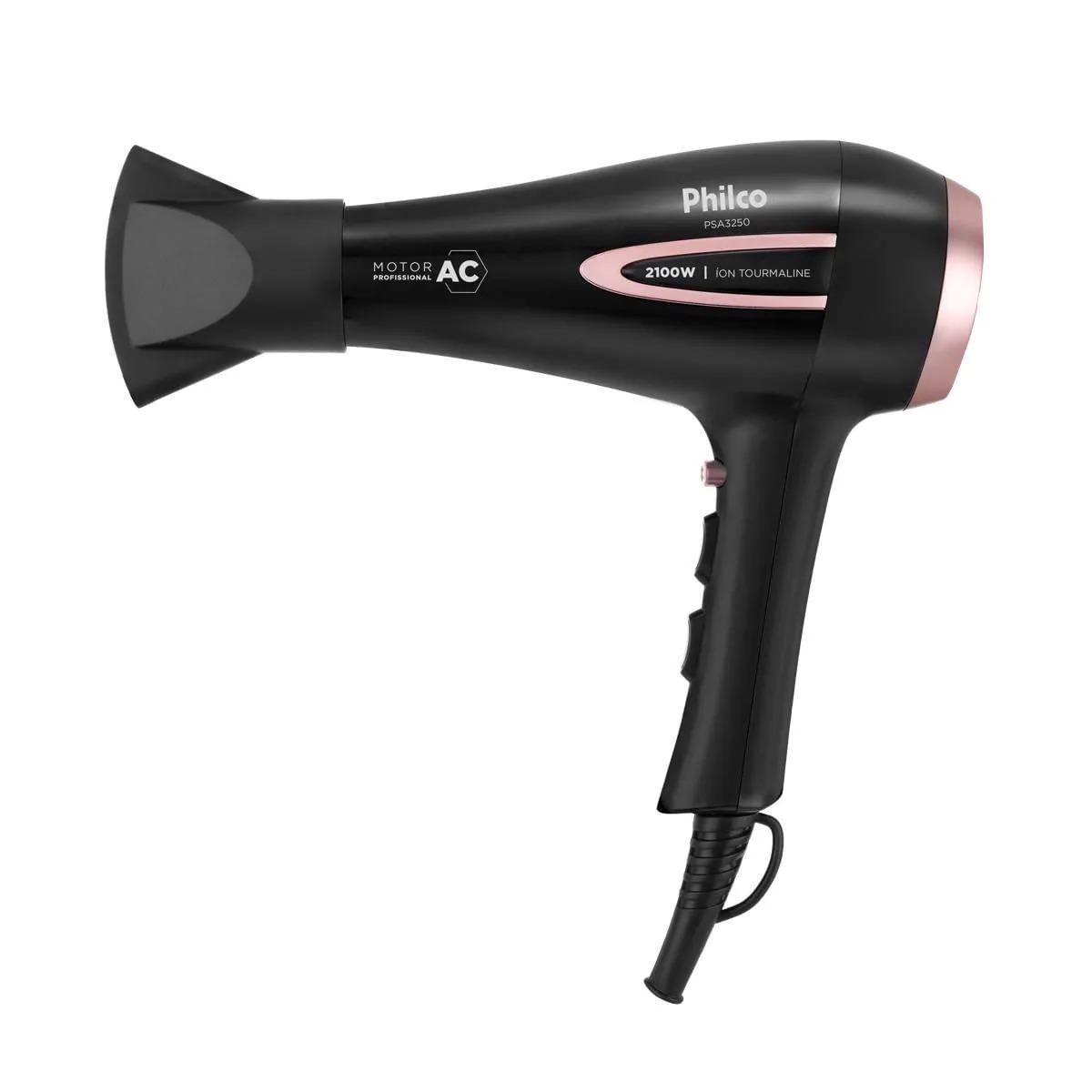 SECADOR DE CABELO COM ÍONS TOURMALINE 2100W PHILCO PSA3250 220V