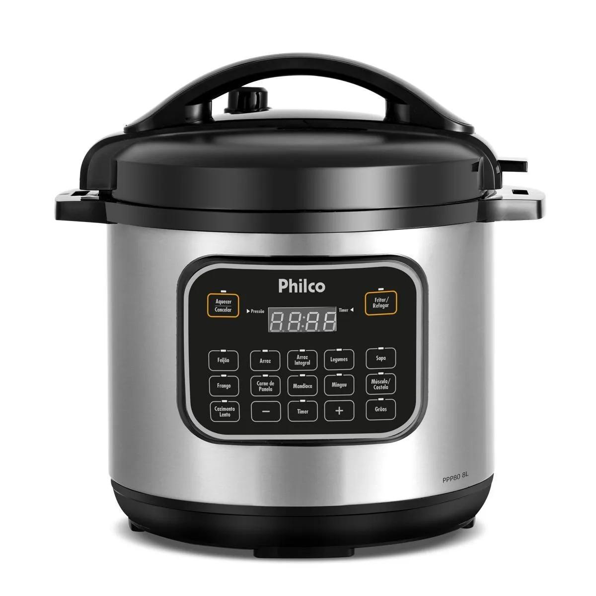 PANELA DE PRESSÃO MULTIFUNCIONAL PHILCO 8L 12 FUNÇÕES 220V